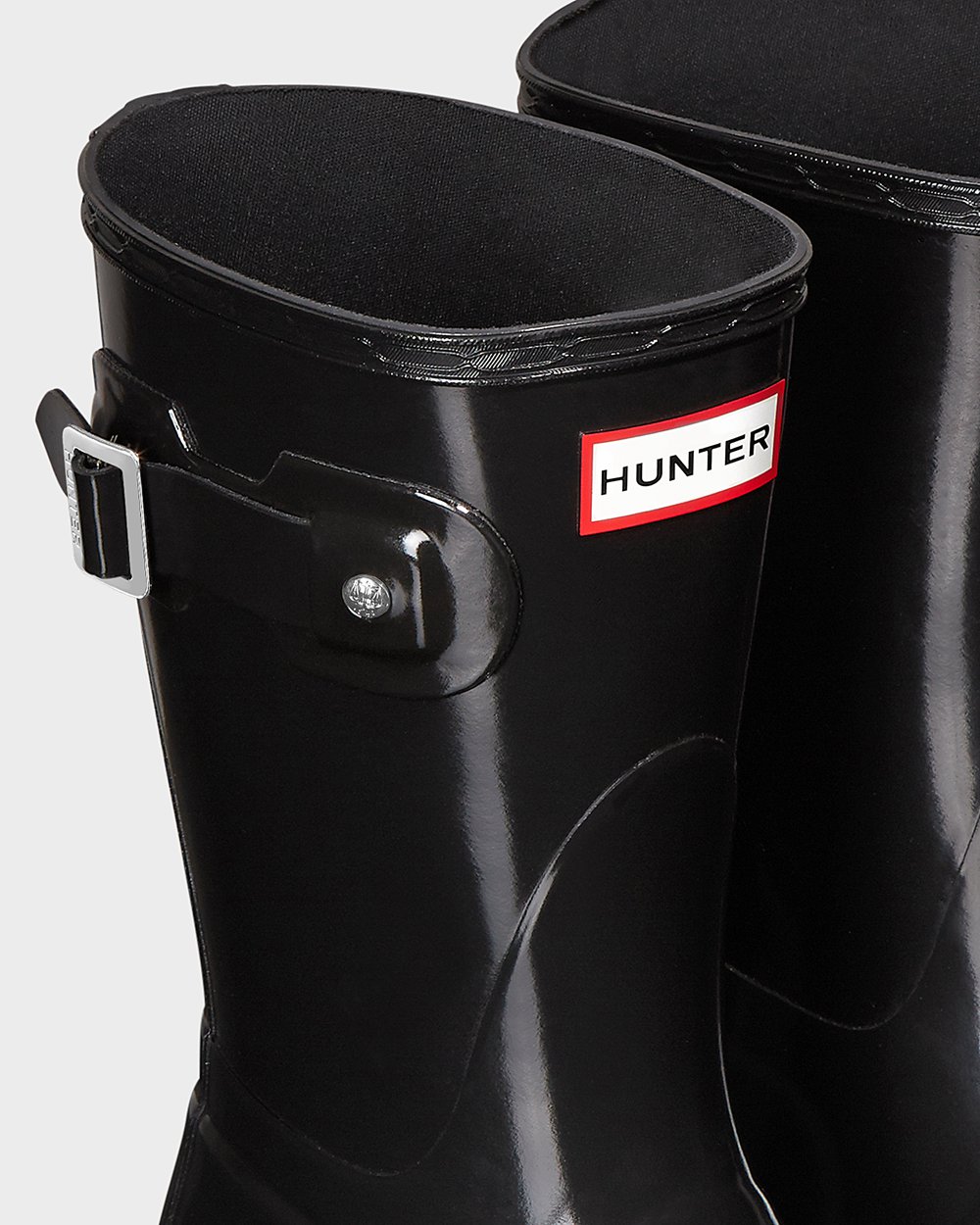 Botas de Lluvia Cortas Hunter Mujer - Original Gloss - Negros - QOBYZTS-39